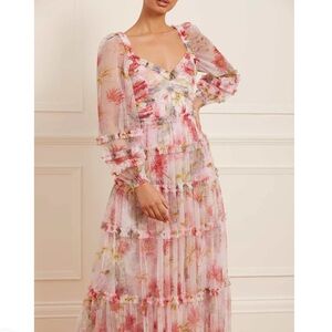 Needle & Thread Hummingbird Iris Floral Gown